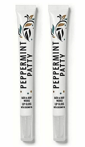 Bath Body Peppermint Patty Lip Gloss - Set of 2 (.34 Oz Each)