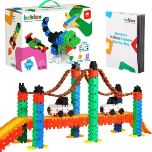 Beblox Building Blocks for Kids - 500-Piece Connecting Tiles Set - Interlocking Building Blocks for Kids, STEM Toys Kit, Fun & Educational Gifts for Boys & Girls, Preschool Learning Activities Ages 4 