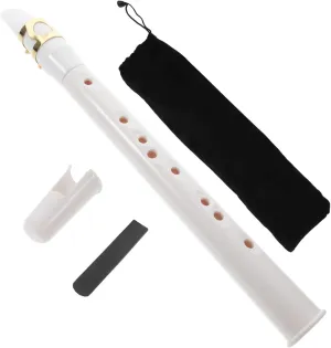 Beginner's Mini Saxophone Boys and Girls' Musical Instrument Pocket Sax Portable White Educational Toy