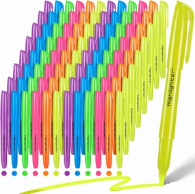 BESARME 120 Pack Assorted Colors Highlighters Bulk 6 Colors Fluorescent Markers for Home School Office
