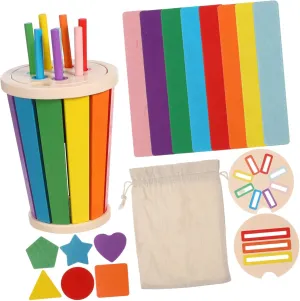 BESPORTBLE 1 Set Montessori Color and Shape Sorting Sensory Sorting Game for Preschool Learning Engaging Color Recognition and Shape Matching Activity