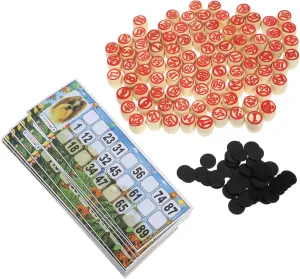 BESPORTBLE 1 Set Set Bingo Game Set Russian Lotto Board Game with Chess for Party Supplies Birthday Events and Family Activities Engaging Fun