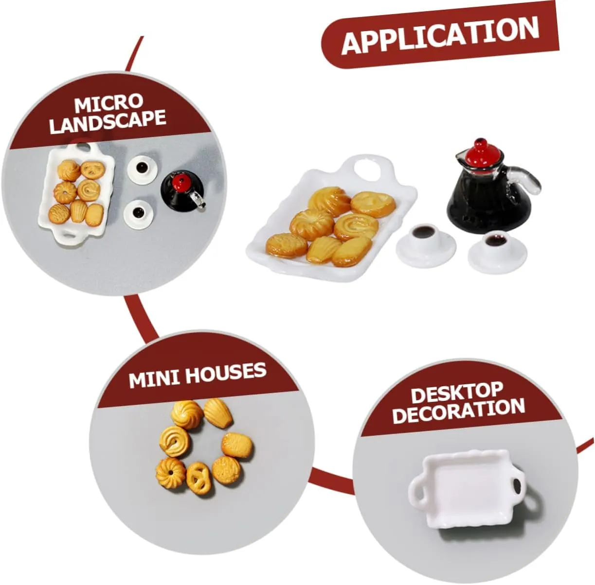 BESPORTBLE 2 Sets Mini House Decor Desktop Tiny Food Miniature Decor Miniature Food Mini House Supply Ceramics