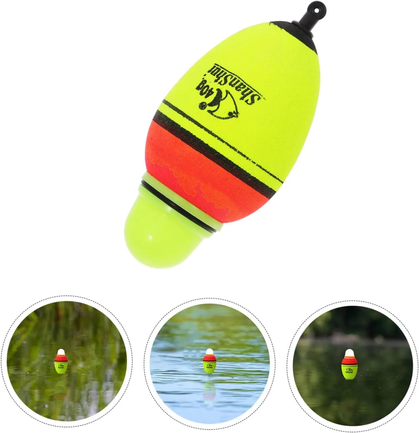 BESPORTBLE 2pcs Night Light Fish Bait Lighted Bobbers for Fishing Luminous Night Bobbers Lighted Fishing Float Foam