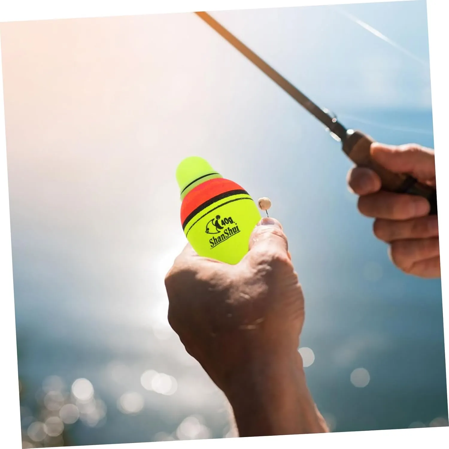 BESPORTBLE 2pcs Night Light Fish Bait Lighted Bobbers for Fishing Luminous Night Bobbers Lighted Fishing Float Foam