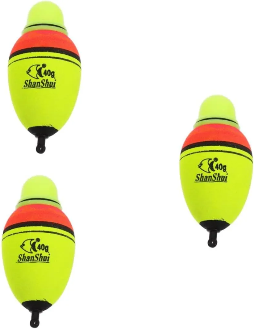 BESPORTBLE 2pcs Night Light Fish Bait Lighted Bobbers for Fishing Luminous Night Bobbers Lighted Fishing Float Foam