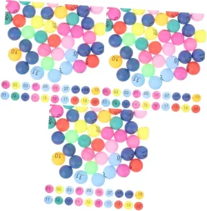 BESPORTBLE 3 Sets 300 Numbered Raffle Balls Large Plastic Game Balls Party Game Props