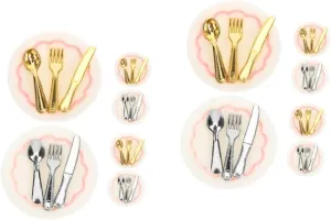 BESPORTBLE 40 Sets Dollhouse Decoration Kit Miniature Kitchen Scene Decor Tableware for Scale Dollhouse