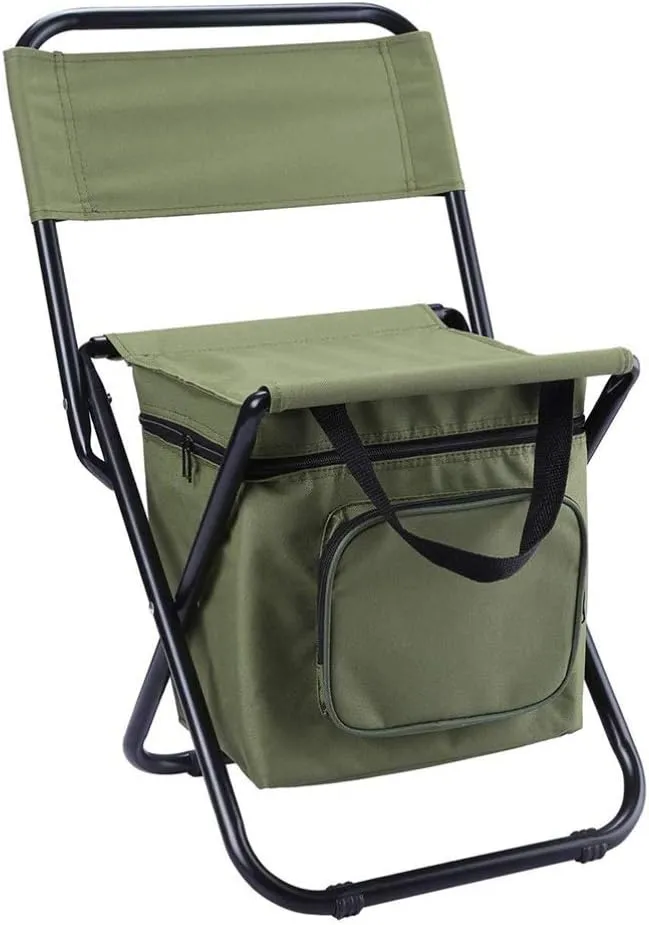 BESPORTBLE Folding Fishing Chairs Storage Portable Camping Chairs Insulated Backrest Oxford Fabric Durable