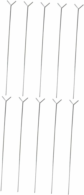 BESPORTBLE 10pcs Y-shaped Simple Stand Fishing Pole Rack Durable Ground Plug Bracket for Angling Supplies Convenient Fishing Gear Holder for Enthusiasts Silver