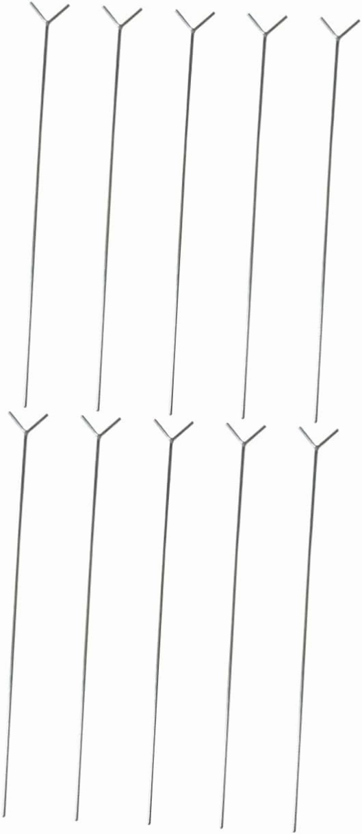 BESPORTBLE 10pcs Y-shaped Simple Stand Fishing Pole Rack Durable Ground Plug Bracket for Angling Supplies Convenient Fishing Gear Holder for Enthusiasts Silver
