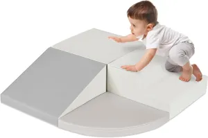 Best Choice Products 4-Piece Kids Climb & Crawl Soft Foam Block Activity Play Structures for Child Development, Color Coordination, Motor Skills - Neutral