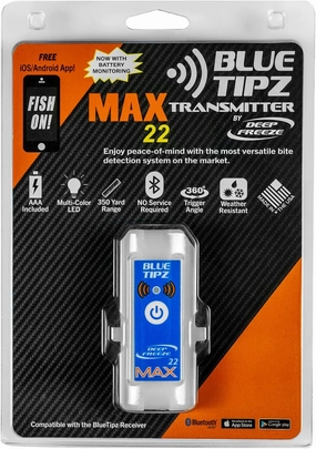 BlueTipz Tip-Up Ice Fishing Alarm - Bite Alarm - Ice Fishing Tip-Up Light - Ice Fishing Gear & Accessories - Free Bluetooth iOS & Android Application