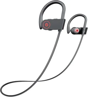 Bluetooth Headphones Wireless Earbuds 16H Playtime Wireless Headphones IPX7 Waterproof Bluetooth 5.3 Running Headphone with Mic Stereo in Ear Earphones Sound Isolation for Workout, Sports Black
