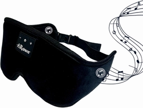 Bluetooth Music Eye Mask Wireless Bluetooth Speaker with Crystal Clear Stereo Cradle Sound, Suitable for Relaxing, Sleeping, and Resting. (Black)