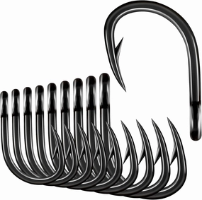 BLUEWING Big Game Live Bait Hooks with Ringed, Heavy Duty Cutting Point, High Carbon Steel, Extra Sharp for Saltwater Fishing