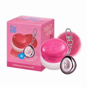 Blurry Pudding Pot   Keychain SET | Airbrushed Blush & Lip, Buildable Pigment, Long-lasting, Lightweight, Easy to Blend, Natural Soft Matte Finish Makeup – Crush (Vivid Pink) | 0.17 oz
