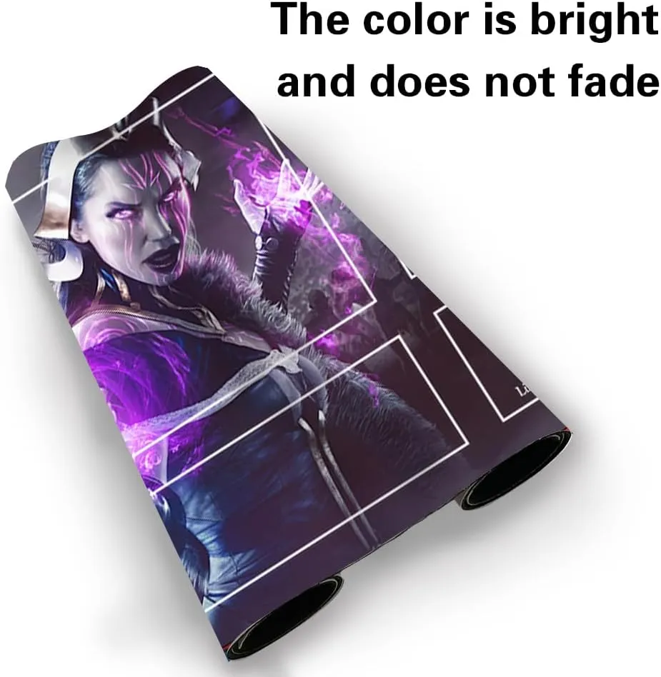 Board Game MTG Playmat Games Size 60X35 cm CCG Compatible for TCG RPG CCG Play mats (Liliana-Zone)