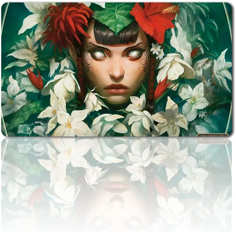 Board Game TCG Playmat Table Mats Games Size 60X35 cm Mousepad Compatible for MTG RPG CCG Trading Card Game Play mats (Mayael The Anima)