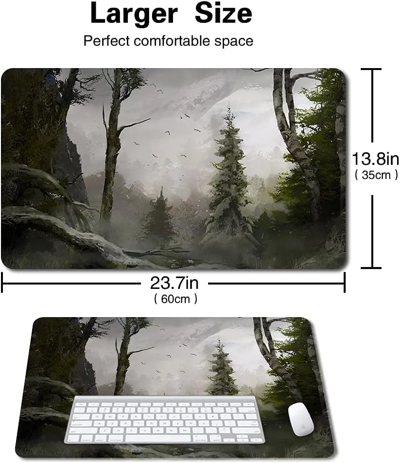 Board Game TCG Playmat Table Mats Games Size 60X35 cm Play Mats Compatible for MTG RPG CCG Trading Card Game Mousepad (Dragons-of-Tarkir-Forest)