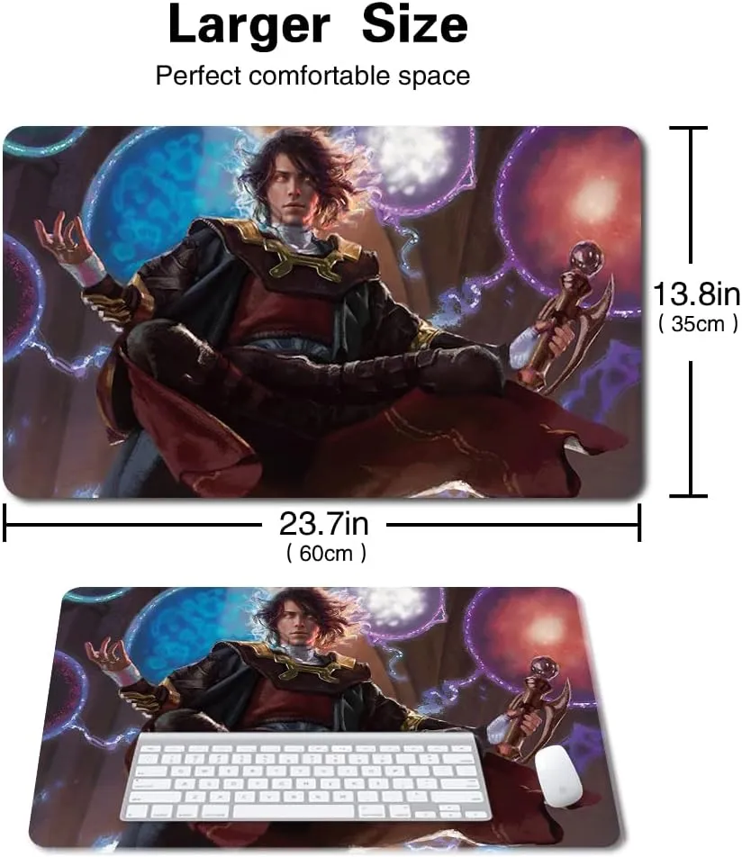 Board Game TCG Playmat Table Mats Games Size 60X35 cm Play Mats Compatible for MTG RPG CCG Trading Card Game Mousepad (Jodah, Archmage Eternal)