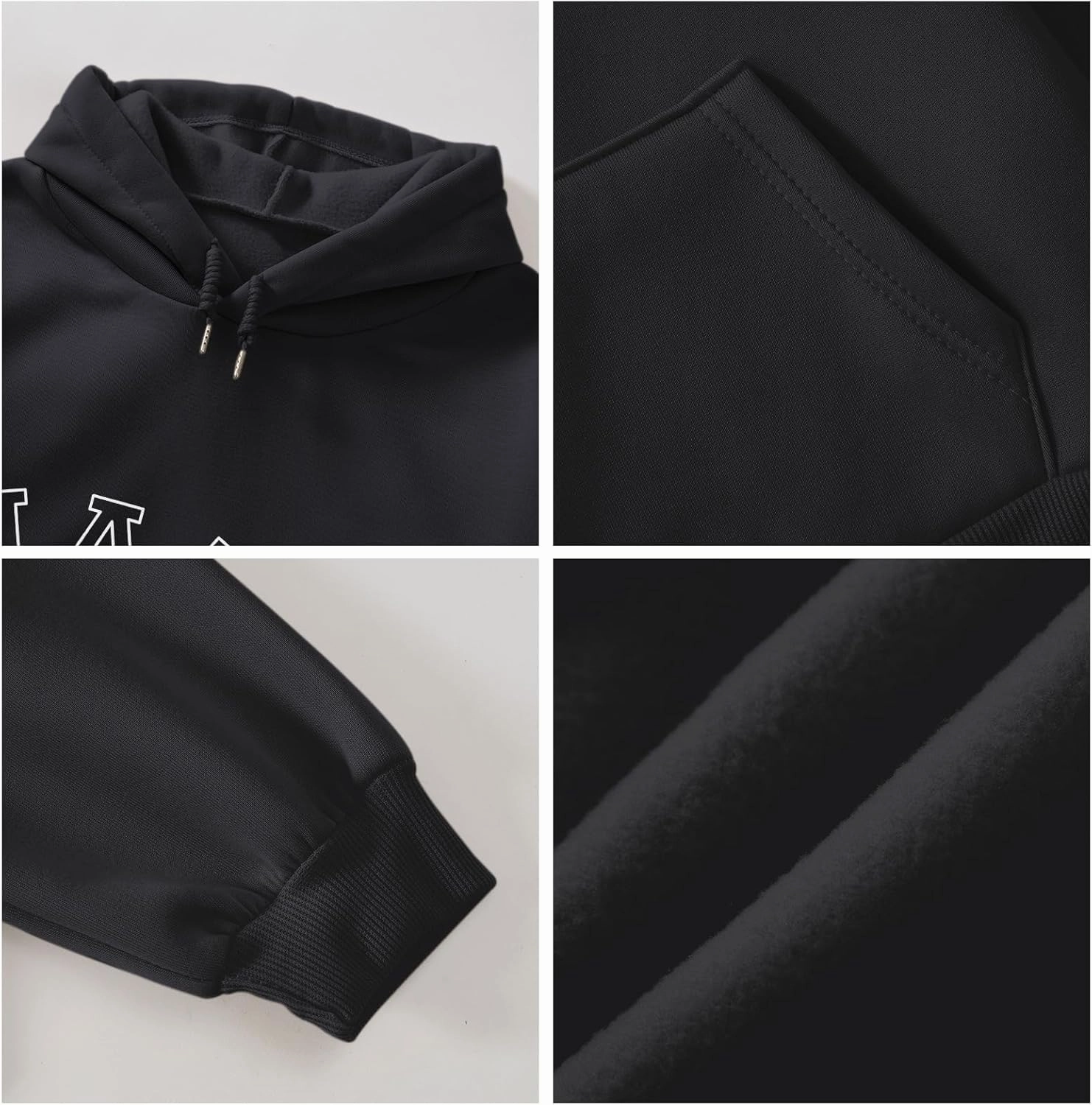 Bobeutou Oversized Letter Graphic Print Hoodies for Women Miami Florida Sweatshirt Preppy Trendy Fleece Pocket Pullover Top
