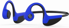 Bone Conduction Headphones for Sports Bluetooth 5.0 Open Ear Wireless Titanium HiFi Stereo with Mic Sweatproof Sports Headphones for Running Driving Cycling (Blue)