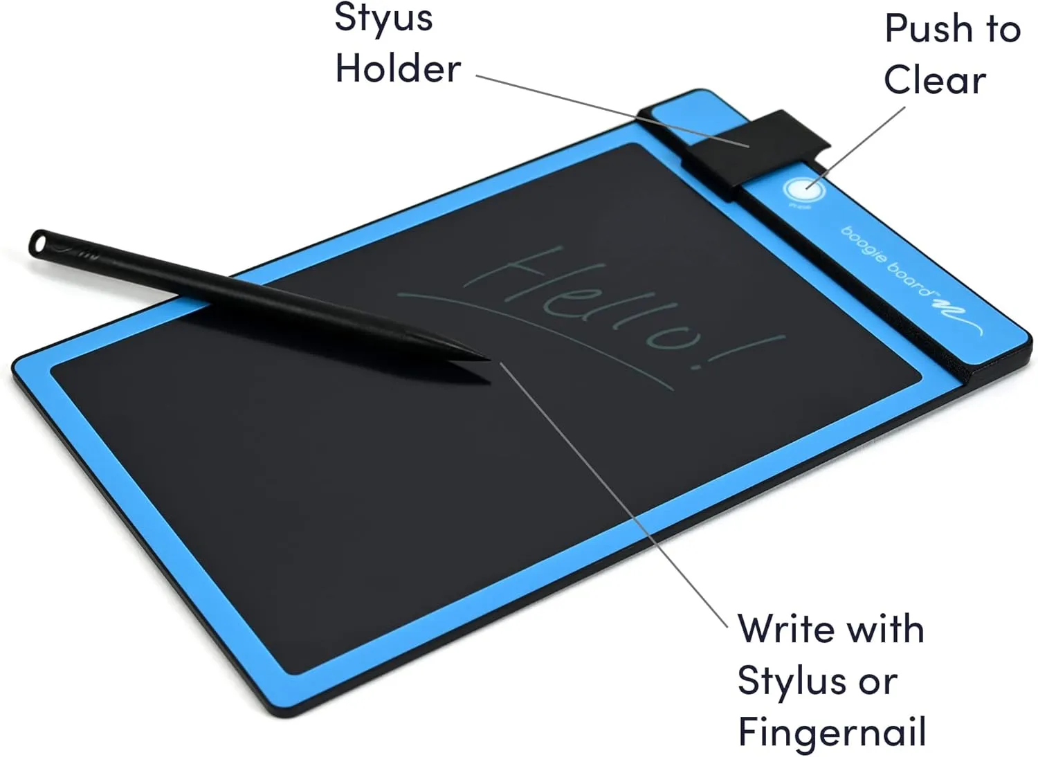 Boogie Board Basics Reusable Writing Pad - Digital Drawing Tablet, LCD Writing Pad with Instant Erase and Stylus Pen - Perfect for Writing, Drawing, and Note-Taking