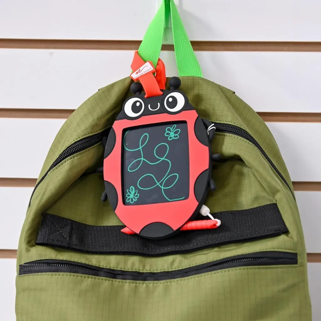 Boogie Board Kids Sketch Pals Doodle Board, Ivy The Ladybug - Portable 4" Reusable Drawing Pad with Attached Stylus, Perfect for Travel & Road Trips for Kids Ages 4 