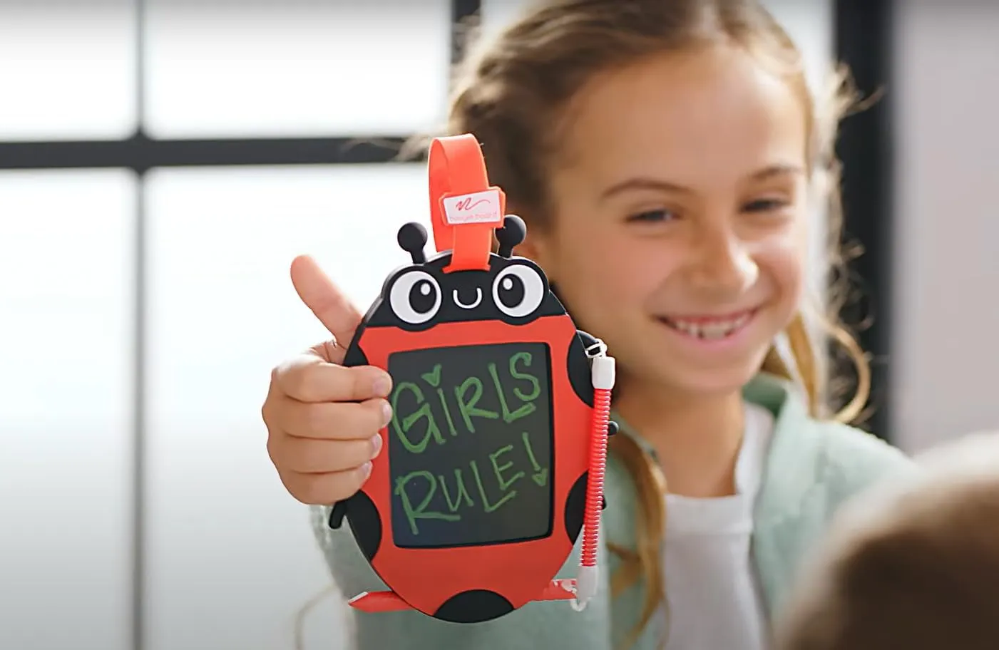 Boogie Board Kids Sketch Pals Doodle Board, Ivy The Ladybug - Portable 4" Reusable Drawing Pad with Attached Stylus, Perfect for Travel & Road Trips for Kids Ages 4 