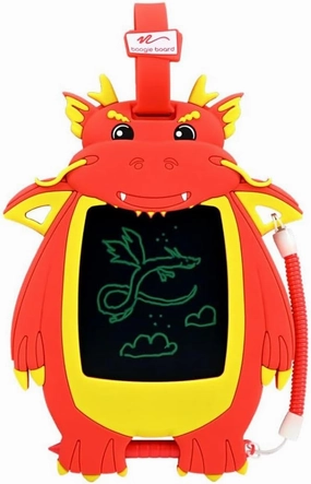 Boogie Board Kids Sketch Pals Portable Authentic Doodle Board, 4-inch Reusable Drawing Pad with Attached Stylus, Perfect for Travel & Road Trips for Kids Ages 4 , Dragon - Limited Edition