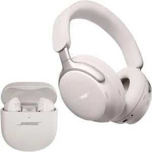 Bose QuietComfort Ultra Wireless Noise Cancelling Headphones with QuietComfort Ultra Wireless Noise Cancelling Earbuds (White)