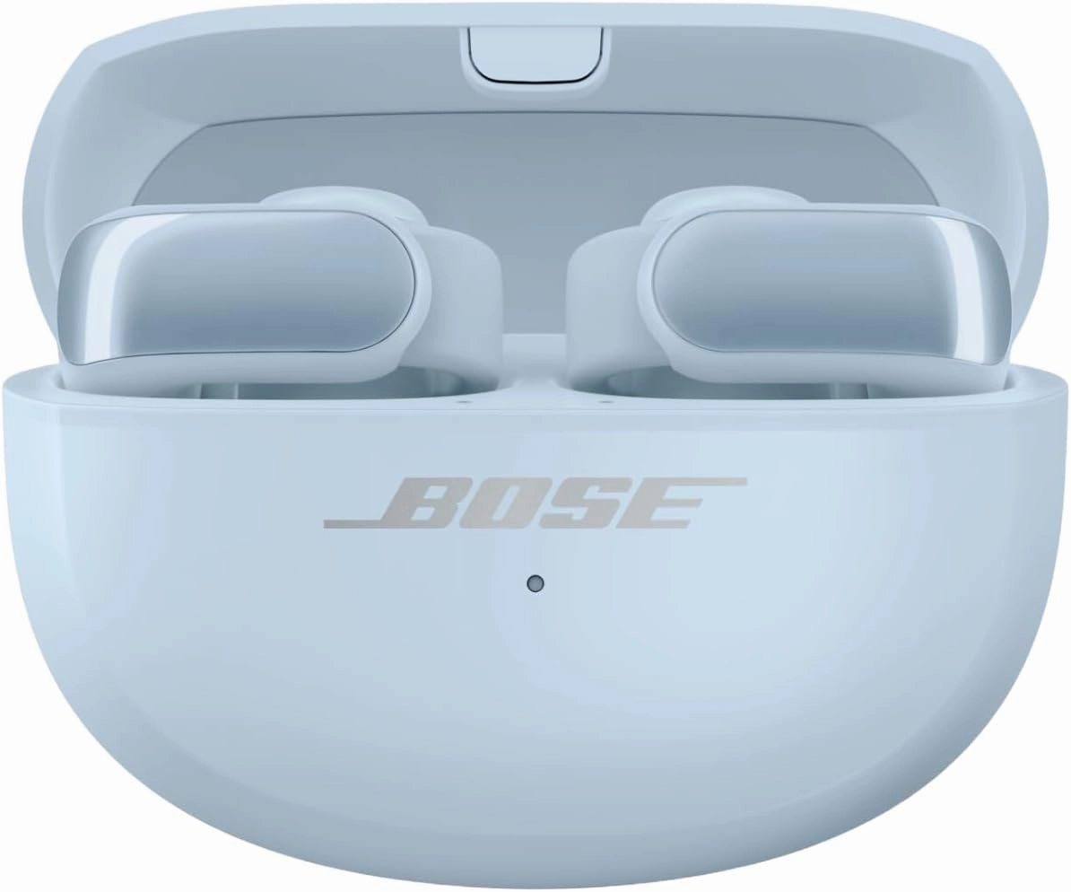 Bose Ultra Open Bluetooth Earbuds, True Wireless Earbuds with OpenAudio for Awareness, Clip On Design for Comfort, Immersive Audio, Up to 48 Hrs of Playtime, Moonstone Blue - Limited Edition Color