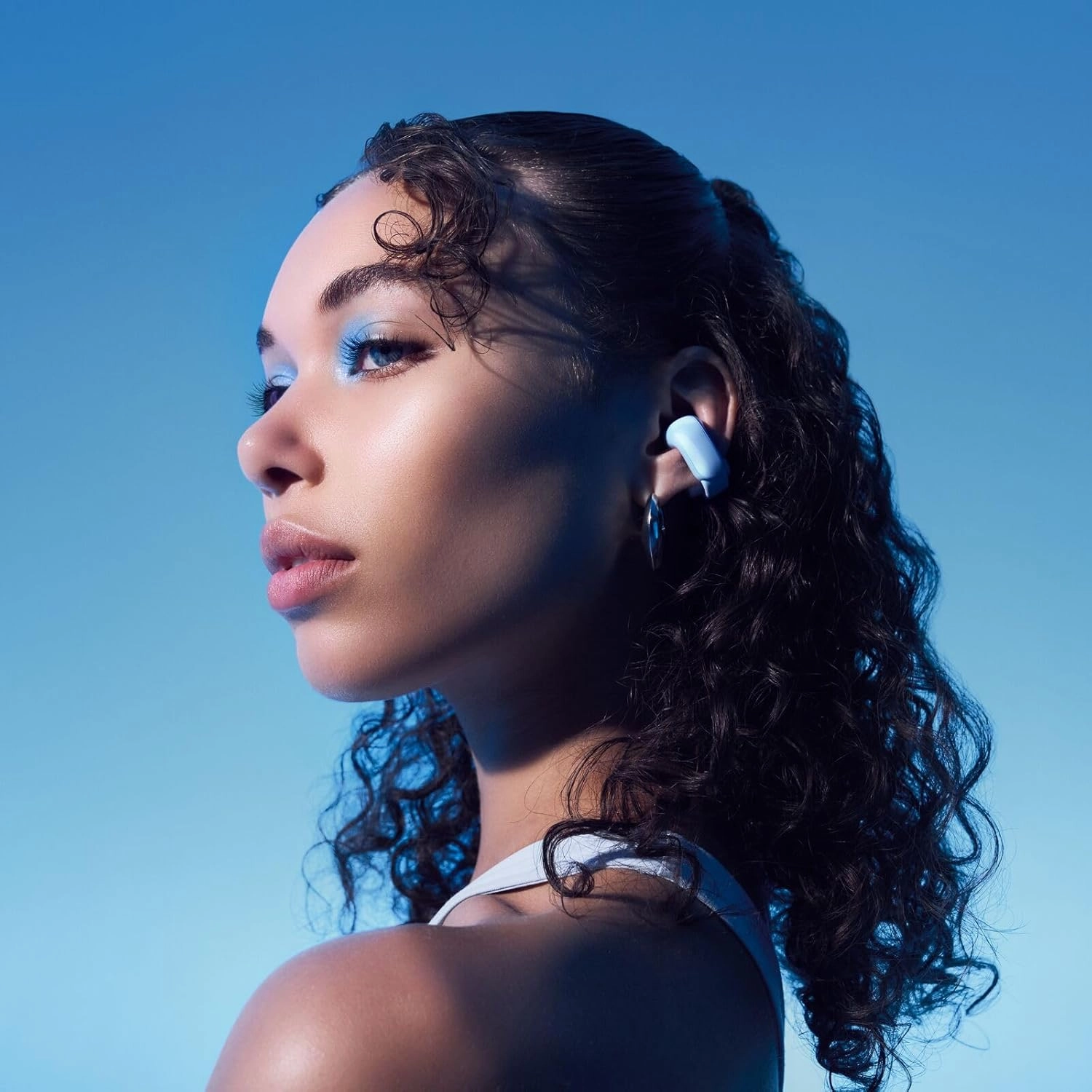 Bose Ultra Open Bluetooth Earbuds, True Wireless Earbuds with OpenAudio for Awareness, Clip On Design for Comfort, Immersive Audio, Up to 48 Hrs of Playtime, Moonstone Blue - Limited Edition Color