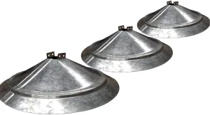 Boss Buck Varmint Funnels Durable Lightweight Galvanized Steel Protective Squirrel Funnels with Self Tapping Screws for Game Feeder, Set of 3