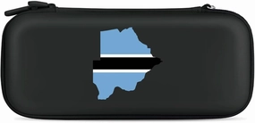 Botswana Flag Map Slim Carrying Case with 15 Game Cartridges Compatible with Switch Hard Portable Travel Carry Case