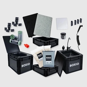 BOXIO - Sanitary Edition: Mobile Camping Bathroom All-in-One Solution, Mobile Camping Sink, Camping Toilet, Shower Head & Extensive Camping Accessories, black
