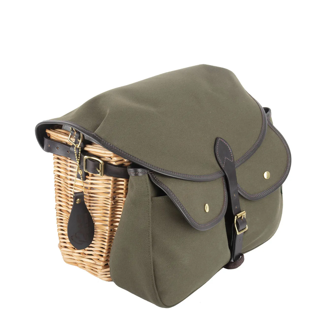 Brady Conway Creel Fishing Bag Olive / Brown