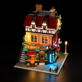 BrickSoul Led Light Kit for Leg0 Tudor Corner, Leg0 Tudor Corner 10350 Building Set Leg0 Light Kit, Light Up Leg0s - NO Leg0 Blocks Set (Classic Version)