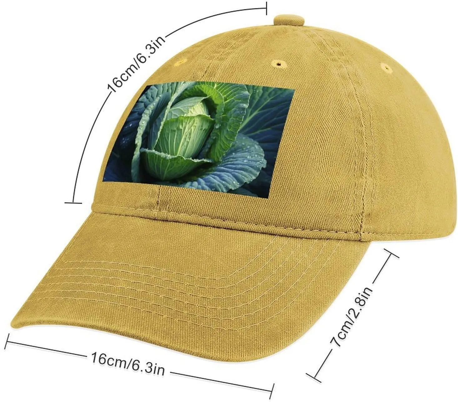 Bright Cabbage Baseball Cap for Women Men Golf Dad Hat Adjustable Classic Baseball Hat Outdoor Sports Caps,