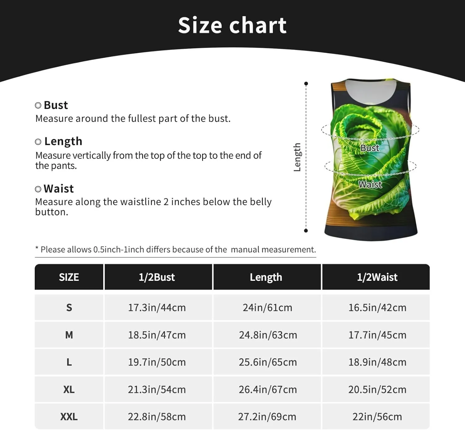 Bright Cabbage Print Daily-Errands Functionality Sleeveless Gym Tank Top Running Hiking Fitness Training