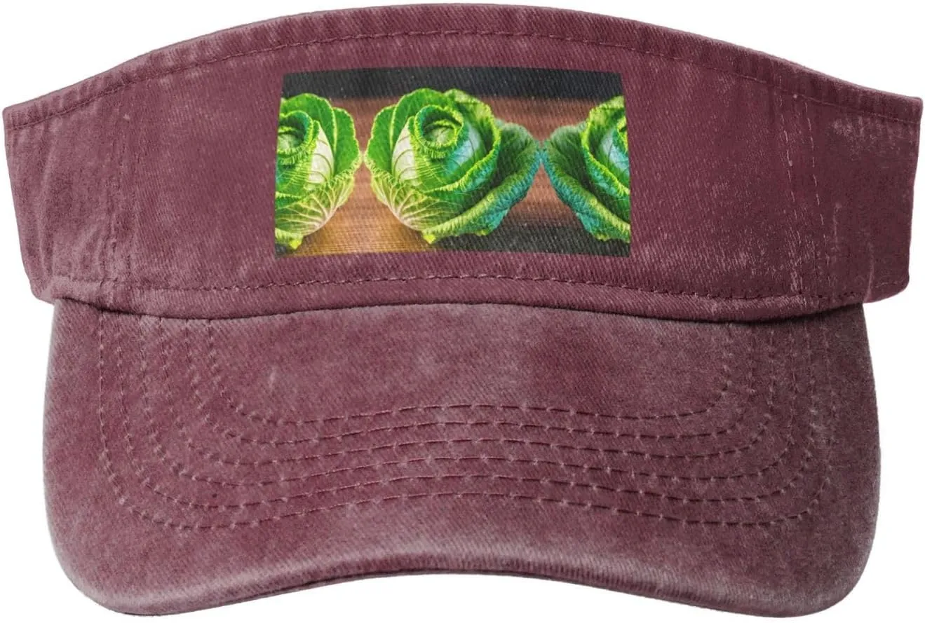 Bright Cabbage Sun Visor Hats,Open Top Hat for Women and Men,Fishing-Hats,Adult Sunscreen Visor Cap