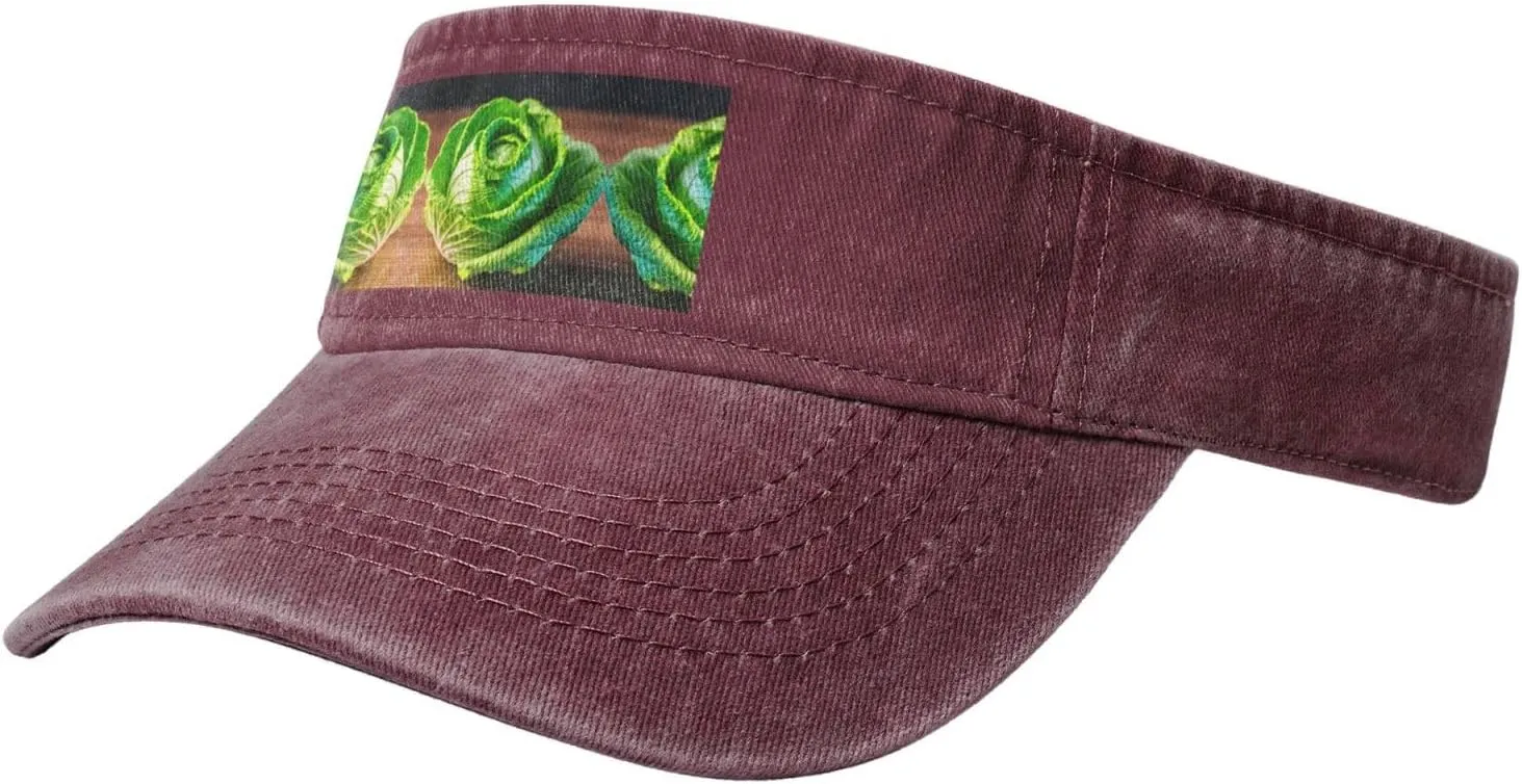 Bright Cabbage Sun Visor Hats,Open Top Hat for Women and Men,Fishing-Hats,Adult Sunscreen Visor Cap