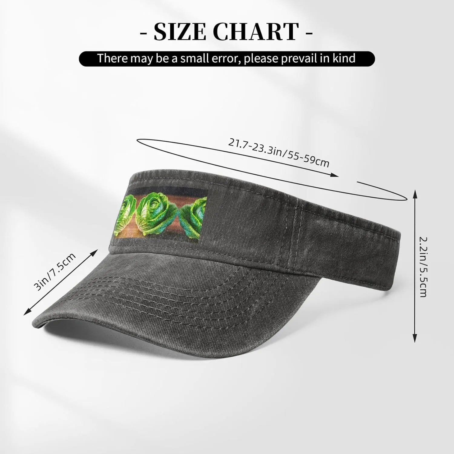 Bright Cabbage Sun Visor Hats,Open Top Hat for Women and Men,Fishing-Hats,Adult Sunscreen Visor Cap