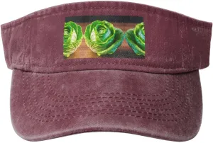 Bright Cabbage Sun Visor Hats,Open Top Hat for Women and Men,Fishing-Hats,Adult Sunscreen Visor Cap