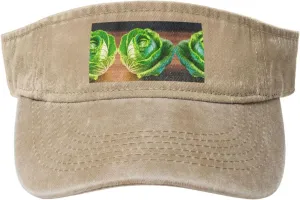 Bright Cabbage Sun Visor Hats,Open Top Hat for Women and Men,Fishing-Hats,Adult Sunscreen Visor Cap