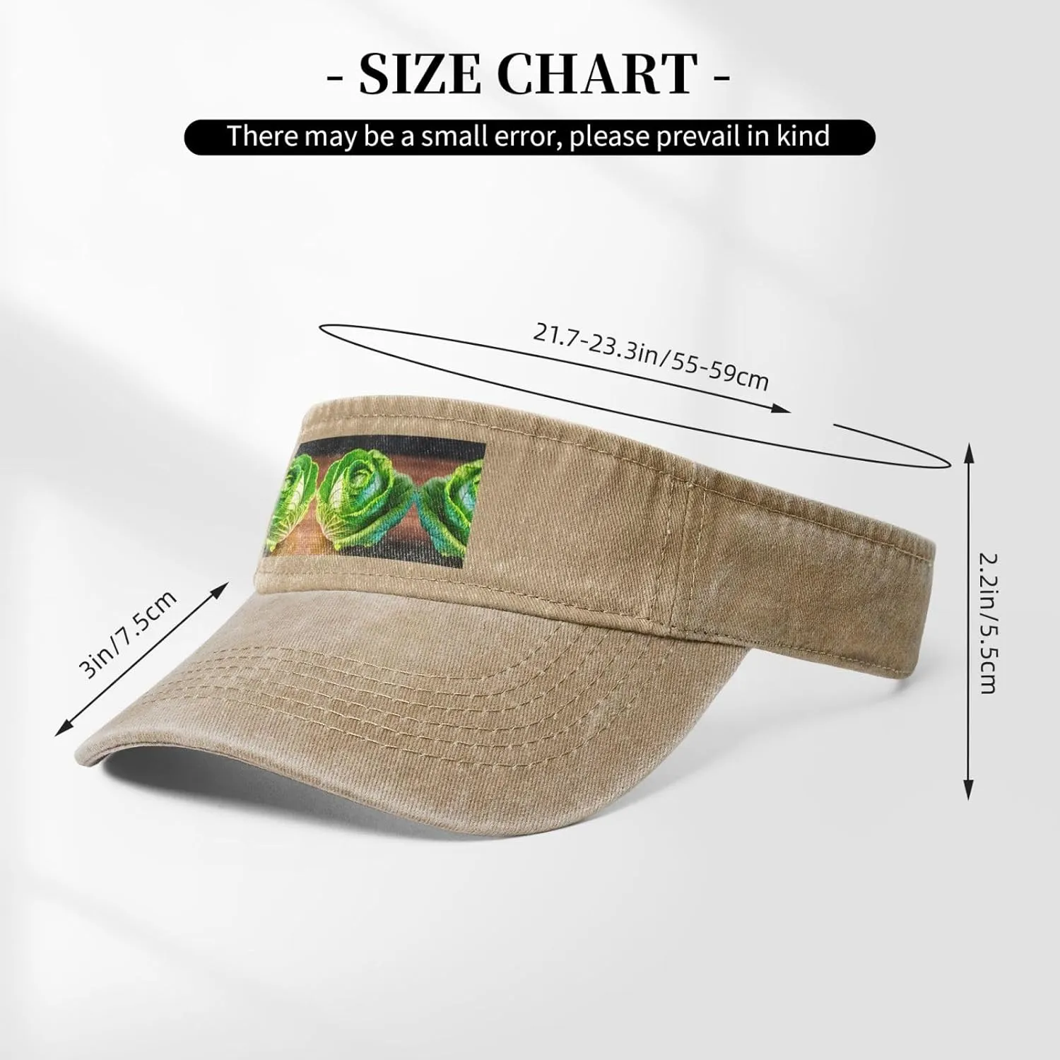 Bright Cabbage Sun Visor Hats,Open Top Hat for Women and Men,Fishing-Hats,Adult Sunscreen Visor Cap