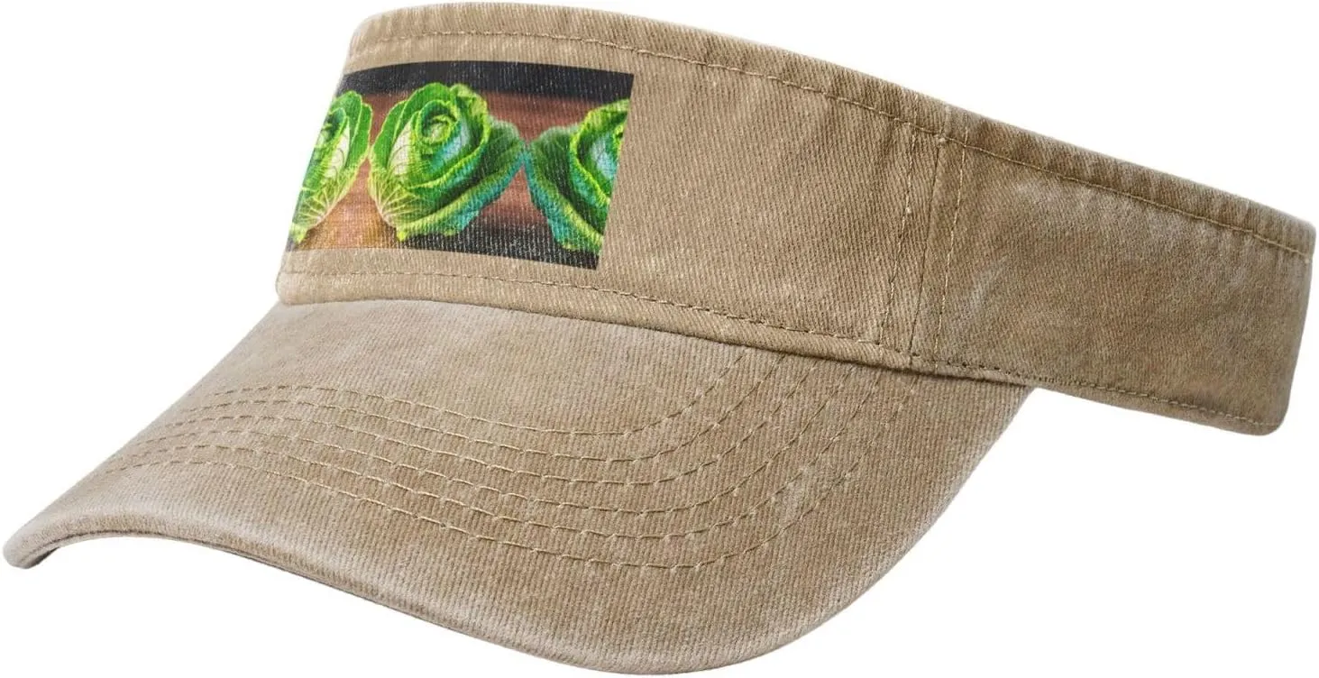 Bright Cabbage Sun Visor Hats,Open Top Hat for Women and Men,Fishing-Hats,Adult Sunscreen Visor Cap