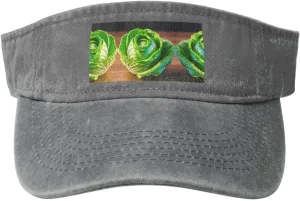 Bright Cabbage Sun Visor Hats,Open Top Hat for Women and Men,Fishing-Hats,Adult Sunscreen Visor Cap