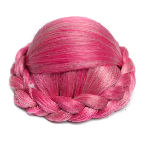Bright Pink Color Hair Bun Of European Court Synthetic Hair Chignon For Women J044-YF 1 PC